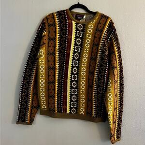 Expressions by Campus Vintage Sweater Men’s L Orlon Acrylic 70’s Coogi Style